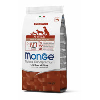 Сухий корм MONGE DOG All breeds Puppy & Junior ягня з рисом, 800 г Сухий корм MONGE DOG All breeds Puppy & Junior ягня з рисом, 800 г