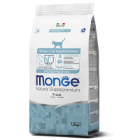 Сухий корм MONGE CAT Monoprotein Kitten з фореллю, 400 г Сухий корм MONGE CAT Monoprotein Kitten з фореллю, 400 г