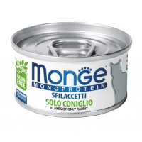 Вологий корм MONGE CAT MONOPROTEIN м'ясні пластівці кролик, 80 г Вологий корм MONGE CAT MONOPROTEIN м'ясні пластівці кролик, 80 г