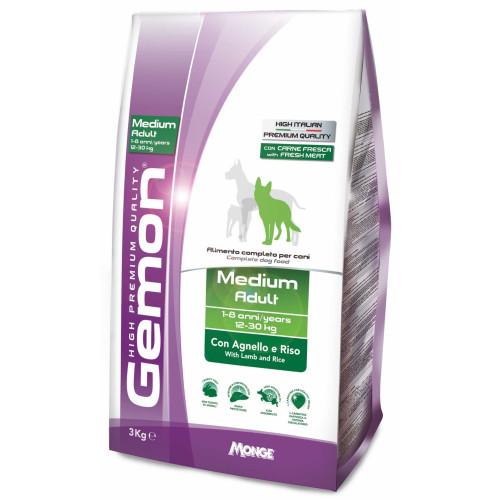 Сухий корм GEMON DOG Medium Adult ягня з рисом 3 кг