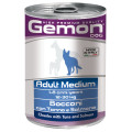 Вологий корм GEMON DOG WET Medium Adult шматочки з тунцем і лососем 0,415 кг