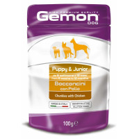 Вологий корм GEMON DOG WET Puppy & Junior шматочки з куркою 0,1 кг Вологий корм GEMON DOG WET Puppy & Junior шматочки з куркою 0,1 кг