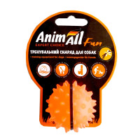 Игрушка AnimAll Fun мяч каштан для собак, 5 см, оранжевая