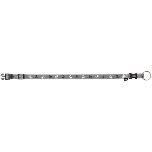 Нашийник Trixie Silver Reflect М-L світловідбиваючий, 35-55 см х 20 мм, чорно-сірий