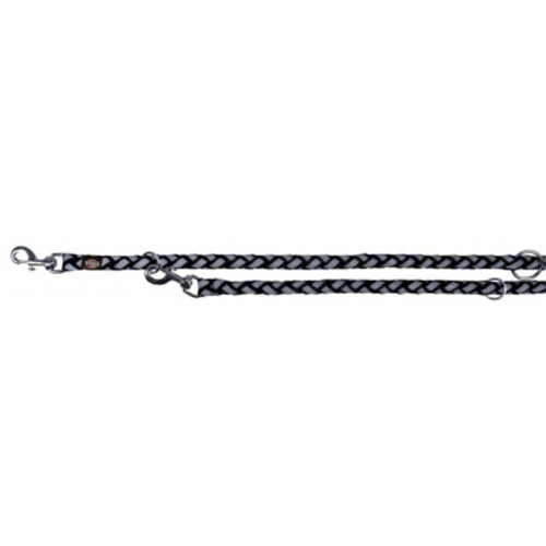 Повідець-перестібка Trixie Cavo Reflect Adjustable Lead для собак, світловідбиваючий, розмір L-XL, 2 м/18 мм, чорний