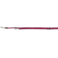 Повідець-перестібка Trixie Cavo Adjustable Lead для собак, плетений, круглий, розмір S-M, 2 м/12 мм, фуксія/графіт