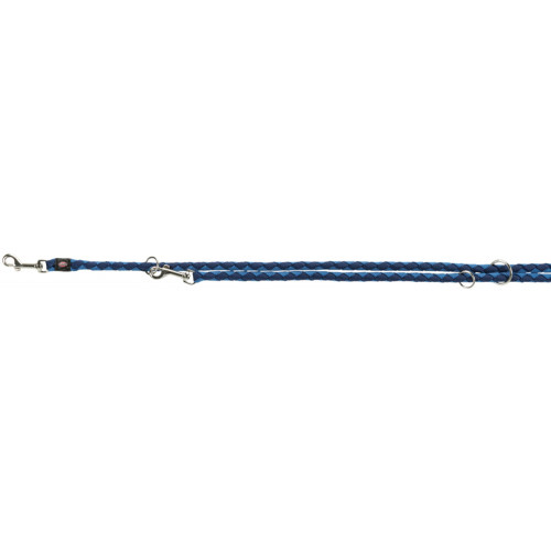 Повідець-перестібка Trixie Cavo Adjustable Lead для собак, плетений, круглий, розмір S-M, 2 м/12 мм, індиго/синій