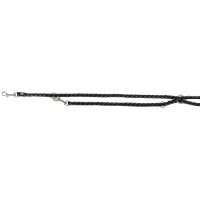 Поводок-перестёжка Trixie Cavo Adjustable Lead для собак, плетёный, круглый, размер S-M, 2 м/12 мм, чёрный/графит