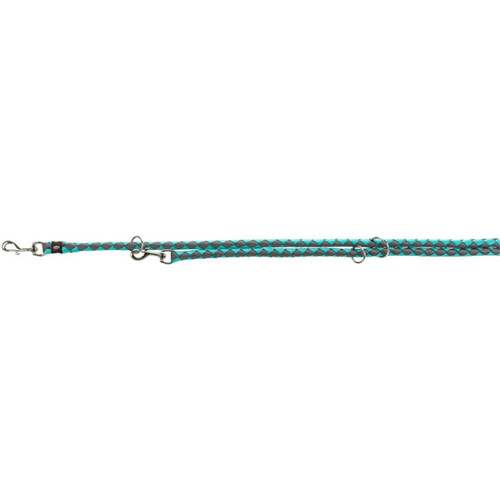 Повідець-перестібка Trixie Cavo Adjustable Lead для собак, плетений, круглий, розмір L-XL, 2 м/18 мм, океан/графіт