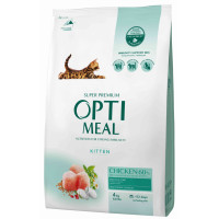 Сухий корм Optimeal для кошенят, з куркою, 4 кг