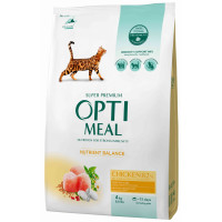 Сухий корм Optimeal для дорослих котів, з куркою, 4 кг