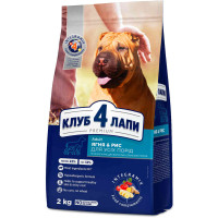 Сухий корм Клуб 4 Лапи Adult All Breeds Premium для дорослих собак всіх порід, з ягням і рисом, 2 кг