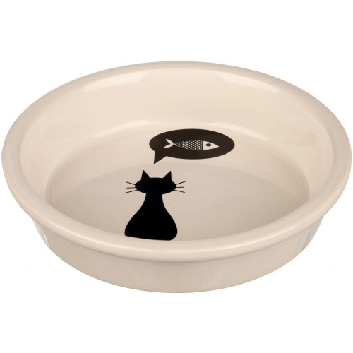 Миска Trixie Cat для котів, кераміка, біла, 0,25 л / 13 см