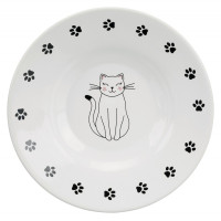 Миска Trixie для коротконосі порід кішок, кераміка, біла, 0,2 л / 15 см