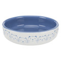 Миска Trixie для коротконосих котів, кераміка, блакитно-біла, 300 мл, 15 см