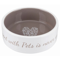 Миска Trixie Pet's Home для собак, кераміка, кремовий / сірий, 0,3 л / 12 см
