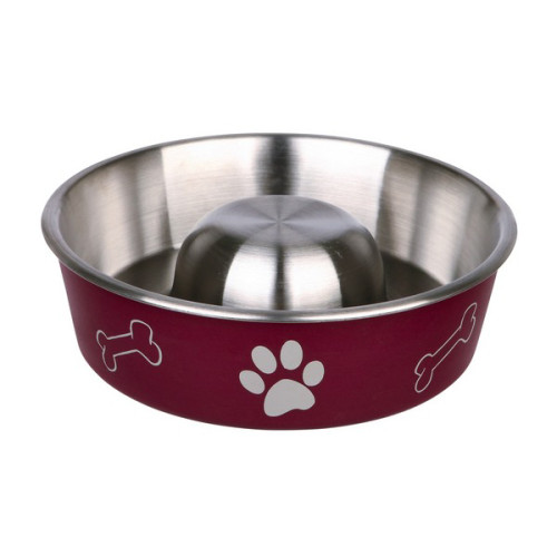 Миска Trixie Slow Feed для собак, сталь, 1 л, 21 см