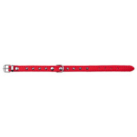 Нашийник Trixie шкіряний, з заклепками для собак, 38-48 см х 22 мм, червоний
