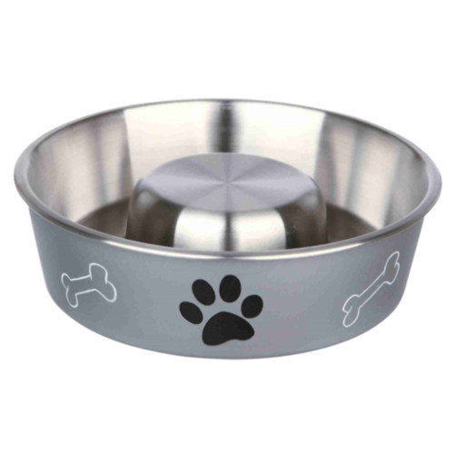 Миска Trixie Slow Feed для собак, сталь, 1 л, 21 см