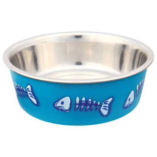 Миска Trixie для кішок, сталева з пластиковим покриттям, 0.25 л/12 см