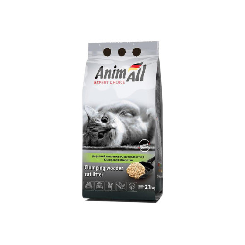 Деревний наповнювач AnimAll, що комкується, для котів, 2.1 кг + подарунок