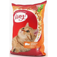 Сухий корм Мяу з печінкою для котів, 14 кг