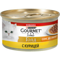 Вологий корм Purina Gourmet Gold Соус для котів, з куркою, 85 г Вологий корм Purina Gourmet Gold Соус для котів, з куркою, 85 г