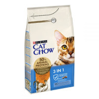 Сухий корм Purina Cat Chow Feline 3 in 1 для котів, з індичкою, 1.5 кг Сухий корм Purina Cat Chow Feline 3 in 1 для котів, з індичкою, 1.5 кг