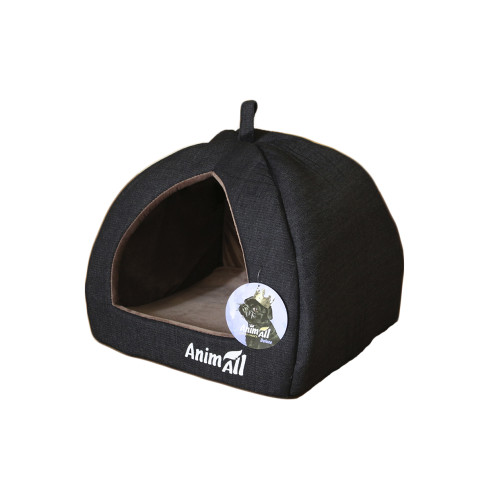 Будиночок AnimAll Piter M для собак, сірий, 41×41×32 см