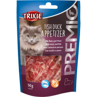 Ласощі Trixie Premio Fish Duck Appetizer шматочки з качкою та рибою, для котів, 50 г Ласощі Trixie Premio Fish Duck Appetizer шматочки з качкою та рибою, для котів, 50 г