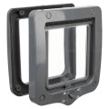 Дверцята Trixie 4-Way Flap Door для котів, пластик, безшумні, сірий, 20×22 см