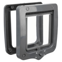 Дверцята Trixie 4-Way Flap Door для котів, пластик, безшумні, сірий, 20×22 см