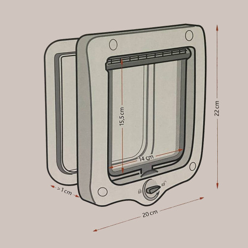 Дверцята Trixie 2-Way Flap Door для кішок і дрібних собак, сірий