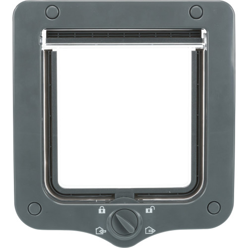 Дверцята Trixie 4-Way Flap Door для котів, пластик, безшумні, сірий, 20×22 см
