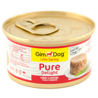 Вологий корм GimDog LD Pure Delight для карликових і малих порід собак, з тунцем і яловичиною, 85 г