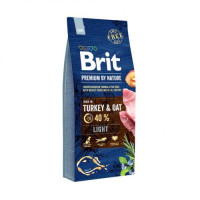 Сухий корм Brit Premium Dog Light, для собак з надмірною вагою, з індичкою, 15 кг