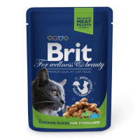 Вологий корм Brit Premium Cat pouch, для стерилізованих кішок, з куркою, 100 г Вологий корм Brit Premium Cat pouch, для стерилізованих кішок, з куркою, 100 г