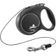 Повідець-рулетка Flexi Black Design XS для собак до 8 кг, 3 м, трос, чорний