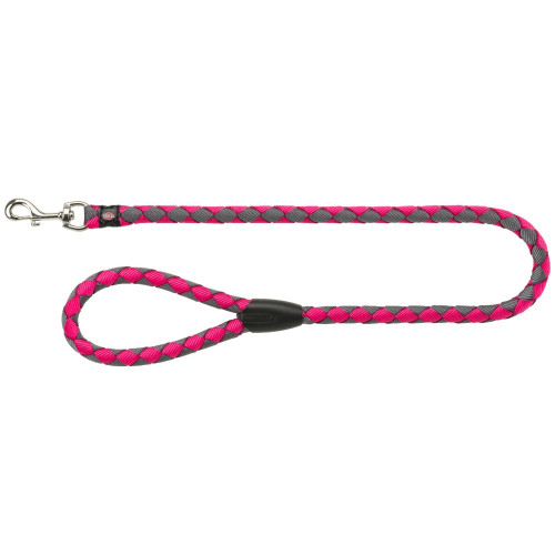 Повідець Trixie Cavo Lead для собак, плетений, круглий, розмір L-XL, 1 м/18 мм, фуксія/графіт