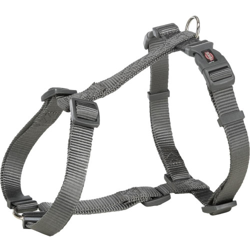 Шлея Trixie Premium H-Harness для собак, 20-32 см, 10 мм, розмір XXS-XS, графіт