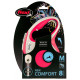 Повідець-рулетка Flexi New Comfort М для собак до 20 кг, 8 м, трос, червоний
