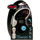 Повідець-рулетка Flexi New Comfort S для собак до 15 кг, 5 м, стрічка, чорний