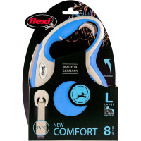 Повідець-рулетка Flexi New Comfort L для собак до 60 кг, 5 м, стрічка, синій