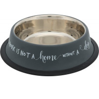 Миска металева з гумовою основою Trixie, для собак, 0.7 л, 21 см, сірий Миска металева з гумовою основою Trixie, для собак, 0.7 л, 21 см, сірий