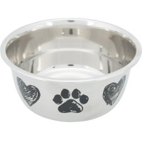 Миска металева з гумовою основою Trixie, для собак, 1 л, 15 см