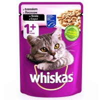 Вологий корм Whiskas для котів, лосось в соусі, 100 г Вологий корм Whiskas для котів, лосось в соусі, 100 г