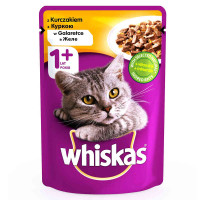 Вологий корм Whiskas для котів, з куркою в желе, 100 г Вологий корм Whiskas для котів, з куркою в желе, 100 г