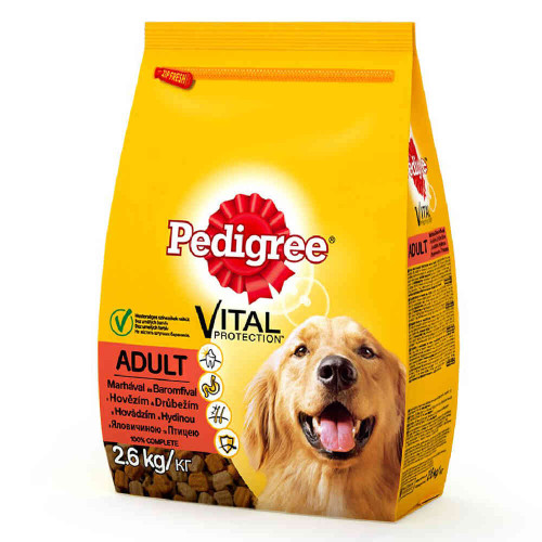 Сухий корм Pedigree для дорослих собак, з яловичиною та птицею, 2.6 кг