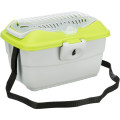 Переноска Trixie Mini-Capri Transport Box для гризунів, вагою до 2 кг, 40×22×30 см, світло-сіра/зелена
