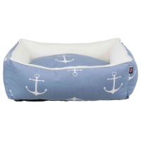 Лежак Trixie Anchor для собак, синьо-білий, 80×65 см Лежак Trixie Anchor для собак, синьо-білий, 80×65 см